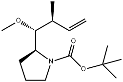 (2S,1'R,2'S)-N-(tert-butoxycarbonyl)-
2-(1'-Methoxy-2'-Methyl-3'-butenyl)-
pyrrolidine 结构式