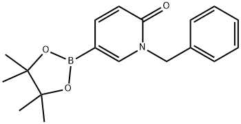 1-苄基-6-氧代-1,6-二氢吡啶-3-硼酸频哪醇酯 结构式