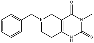 6-Benzyl-3-Methyl-2-thioxo-2,3,5,6,7,8-hexahydropyrido[4,3-d]pyriMidin-4(1H)-one 结构式