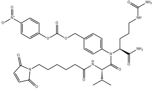 马来酰亚胺基己酰-L-缬氨酸-L-瓜氨酸对氨基苄醇 对硝基苯基碳酸脂 结构式