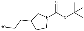 3-(2-羟基乙基)-1-吡咯烷羧酸叔丁酯 结构式