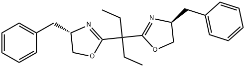(4S,4'S)-2,2'-(戊烷-3,3'-二基)双(4-苄基-4,5-二氢噁唑) 结构式