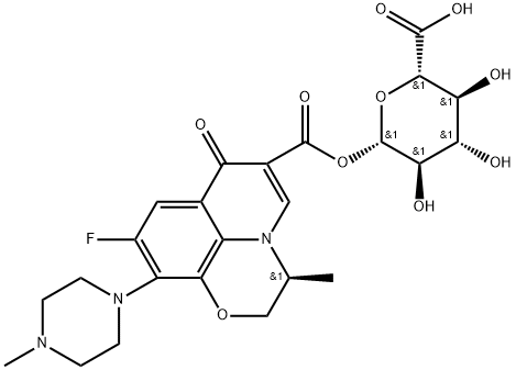 左氧氟沙星酰基维葡糖苷酸 结构式
