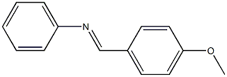 (E)-N-(4-甲氧基亚苄基)苯胺 结构式