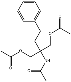 N-[1,1-双[(乙酰氧基)甲基]-3-苯丙基]乙酰胺 结构式