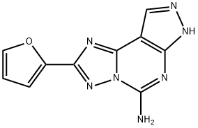 5-氨基-2-呋喃基-1H-吡唑并[4,3-E][1,2,4]三唑并[1,5]嘧啶 结构式