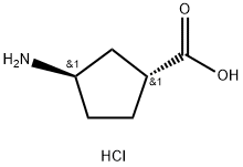 (1R,3R)-3-氨基环戊烷羧酸盐酸盐 结构式