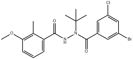 Benzoic acid, 3-Methoxy-2-Methyl-, 2-(3-broMo-5-
chlorobenzoyl)-2-(1,1-diMethylethyl)hydrazide 结构式