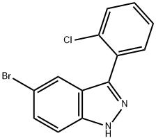 5-溴-3-(2-氯苯基)-1氢-吲唑 结构式