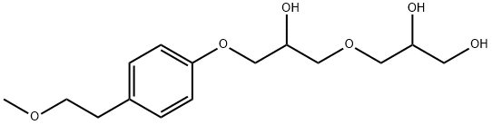 3-[2-Hydroxy-3-[4-(2-Methoxyethyl)phenoxy]propoxy]-1,2-propanediol 结构式