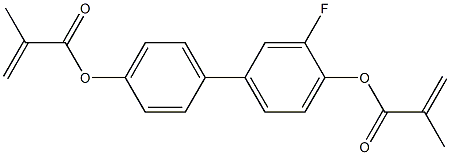 3-氟联苯-4,4'-二基二(2-甲基-2-丙烯酸酯) 结构式