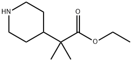 2-Methyl-2-(piperidin-4-yl)propionic acid ethyl ester 结构式
