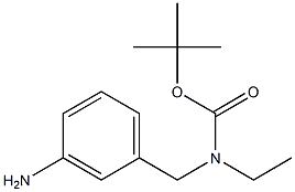 N-3-氨基苄基-N-乙基甲酸叔丁酯 结构式