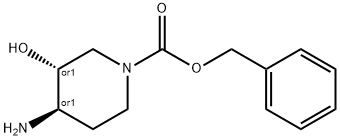 反式-4-氨基-1-CBZ-3-羟基哌啶 结构式