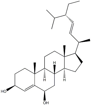 豆甾-4,22-二烯-3BETA,6BETA-二醇 结构式