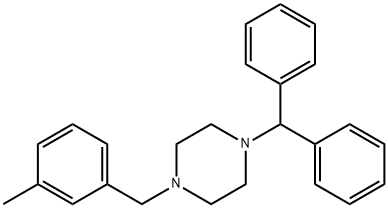 1-(二苯基甲基)-4-(间甲基苄基)哌嗪 结构式
