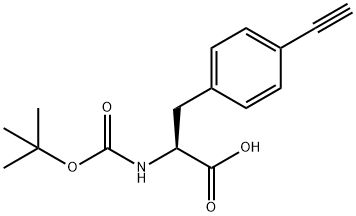 N-BOC-4-乙炔基-L-苯丙氨酸 结构式