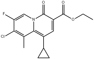 4H-喹啉-3-羧酸,8-氯-1-环丙基-7-氟-9-甲基-4-氧代乙基酯 结构式