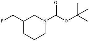 3-(氟甲基)哌啶-1-羧酸叔丁酯 结构式