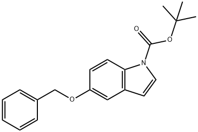 5-(苄氧基)-1H-吲哚-1-羧酸叔丁酯 结构式