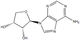 (2R,3R,4R)-2-(6-aMino-9H-purin-9-yl)tetrahydrofuran-3,4-diol 结构式