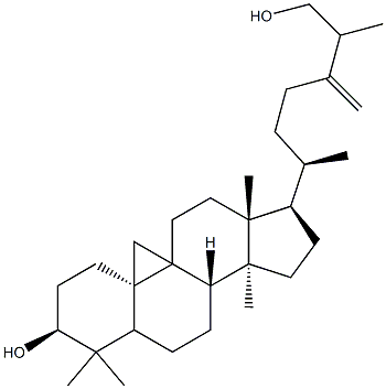 24-亚甲基环安坦-3BETA,26-二醇 结构式