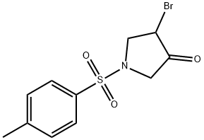 4-溴-1-甲苯磺酰吡咯烷-3-酮 结构式