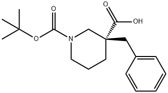 (3S)-3-苯基甲基-1,3-哌啶二羧酸-1-(1,1-二甲基乙基)酯 结构式