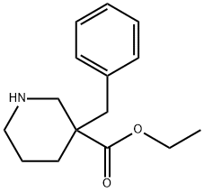 3-苄基哌啶-3-甲酸乙酯 结构式