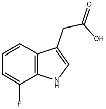 7-氟-1H-吲哚-3-乙酸 结构式