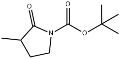 3-甲基-2-氧代吡咯烷-1-羧酸叔丁酯 结构式