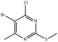 2-(甲硫基)-4-氯-5-溴-6-甲基嘧啶 结构式