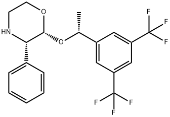 (2R,3S)-2-[(1R)-1-[3,5-双(三氟甲基)苯基]乙氧基]-3-(苯基)吗啉 结构式