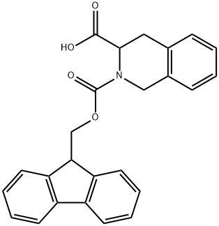 2-(((9H-芴-9-基)甲氧基)羰基)-1,2,3,4-四氢异喹啉-3-羧酸 结构式