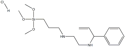 N1-[(乙烯基苄基)-N2-[3-(三甲氧基硅)丙基]-1,2-乙二胺盐酸盐 结构式