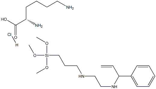 N1-[(乙烯基苄基)-N2-[3-(三甲氧基硅)丙基]-1,2-乙二胺盐酸盐水解物 结构式