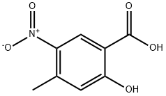 2-羟基-4-甲基-5-硝基苯甲酸 结构式