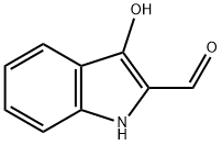 3-羟基-1H-吲哚-2-甲醛 结构式