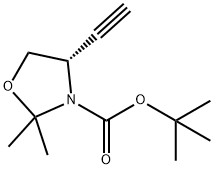 (4S)-4-乙炔基-2,2-二甲基-1,3-唑烷-3-甲酸叔丁酯 结构式