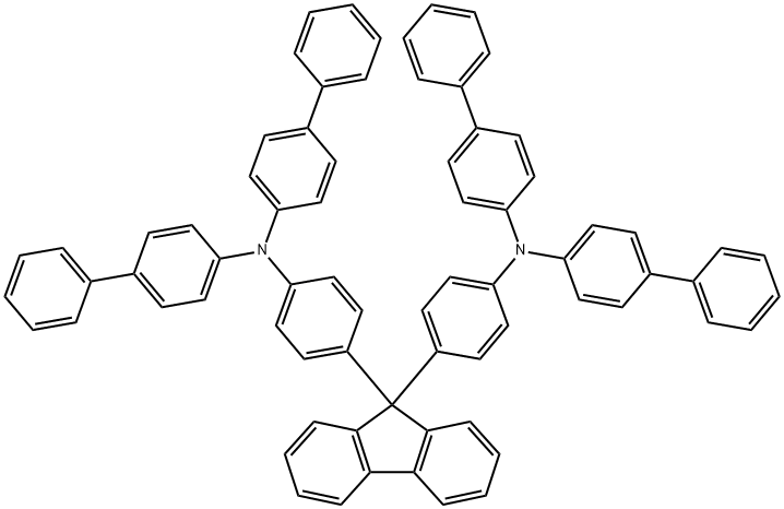 9,9-二[4-[二(双联苯-4-基)胺基]苯基]芴 结构式