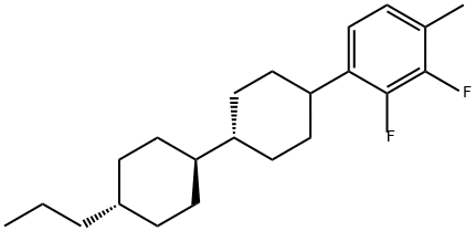 2,3-二氟-1-甲基-4-[(反式,反式)-4'-丙基[1,1'-联环己基]-4-基]苯 结构式