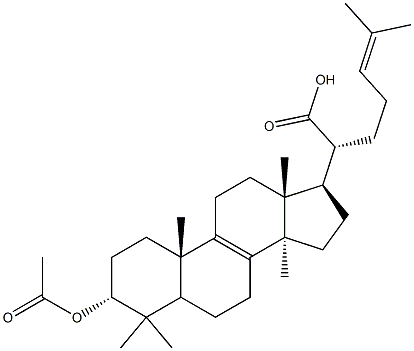 3-Α-乙酰氧基-羊毛甾-8,24-二烯-21-酸 结构式