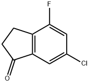 4-氟-6-氯-1-茚满酮 结构式