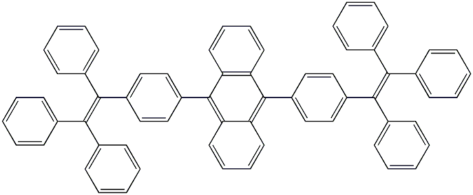 9,10-双[4-(1,2,2-三苯基乙烯基)苯基]蒽 结构式