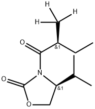 (4S)-4-(1-Methylethyl)-3-[(2S)-2-Methyl-1-oxobutyl]-2-oxazolidinone-d3 结构式