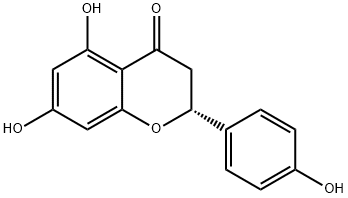 R-2,3-dihydro-5,7-dihydroxy-2-(4-hydroxyphenyl)-4H-1-Benzopyran-4-one 结构式