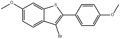 3-BROMO-6-METHOXY-2-(4-METHOXYPHENYL)BENZO[B]THIOPHENE 结构式