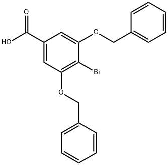 3,5-双(苄氧基)-4-溴苯甲酸 结构式
