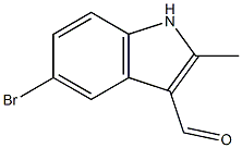 5-溴-2-甲基吲哚-3-羧醛 结构式