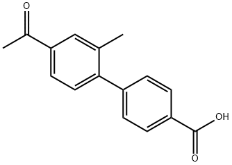 4'-Acetyl-2'-Methyl-[1,1'-biphenyl]-4-carboxylic acid 结构式